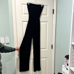 Chic Black Strapless Jumpsuit